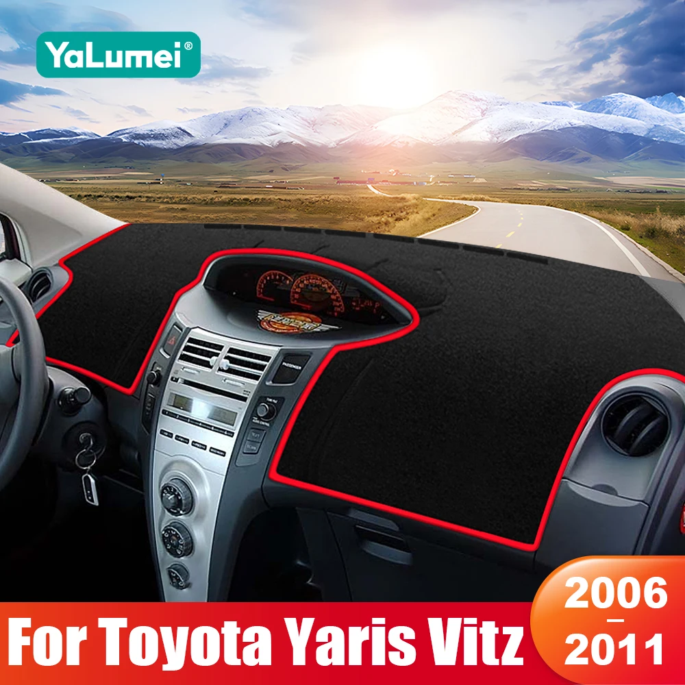 

Для Toyota Yaris Vitz 2006, 2007, 2008, 2009, 2010, 2011, коврик для приборной панели автомобиля, нескользящий нескользящий коврик для приборного стола, аксессуары