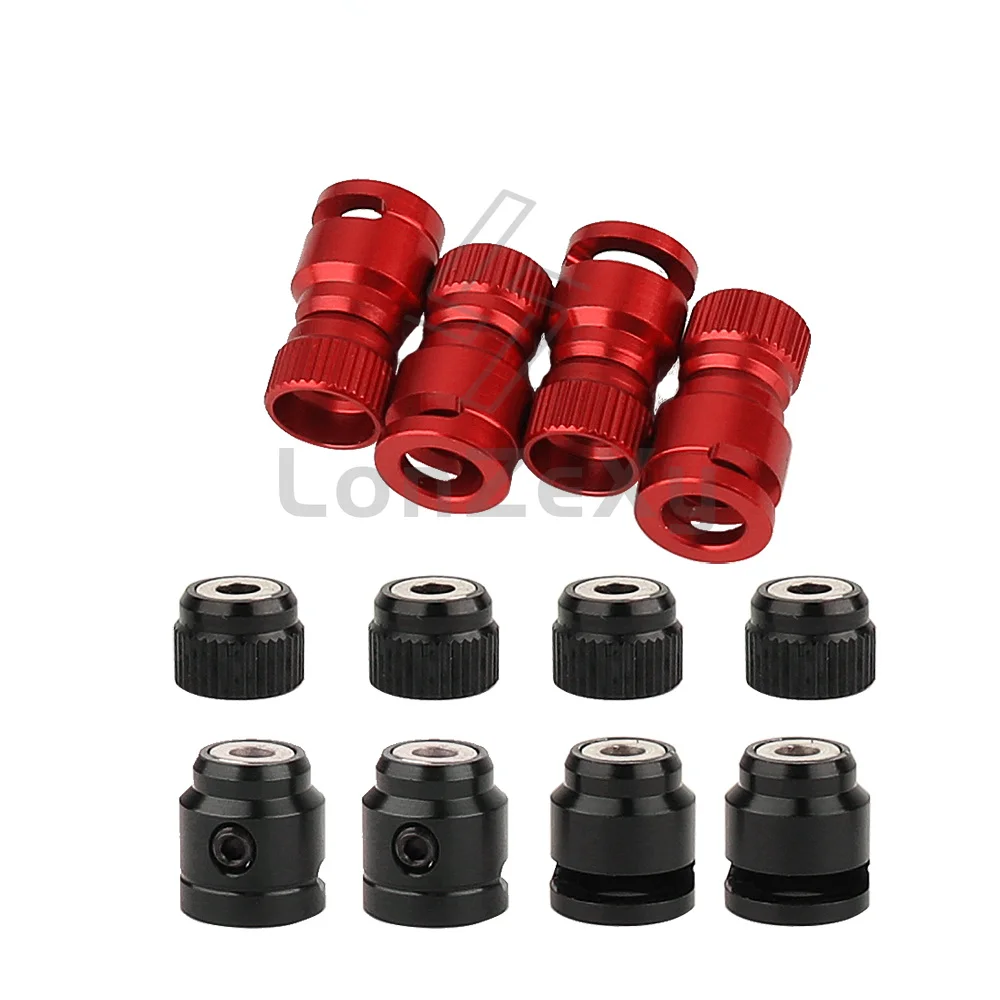 1/10 RC Model Car Body Shell Hole Locator,Magnetic Precision Drilling Tool For 1:10 Crawler Drift Car,Black Red 21.1g