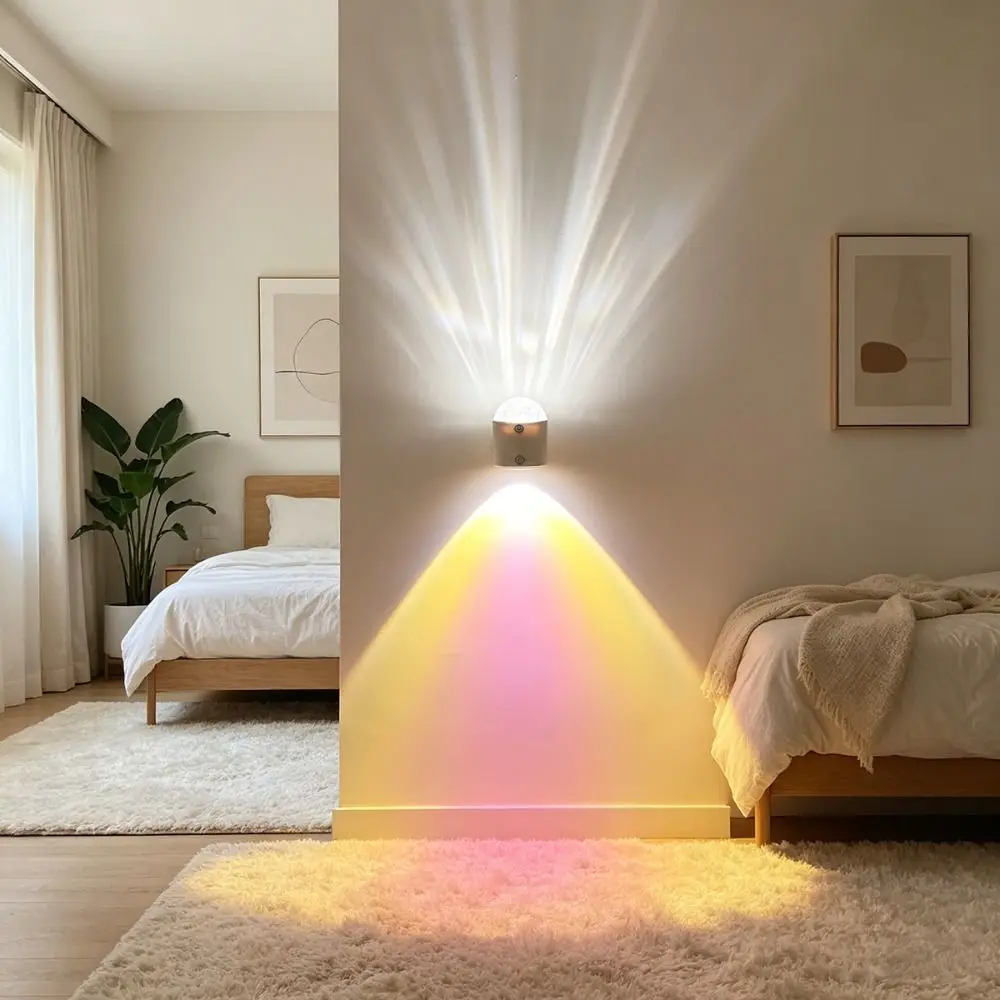 No Wiring Rechargeable Spotlight Rechargeable No Drilling Magnetic Wall Lamp Hill Shape Wireless Remote