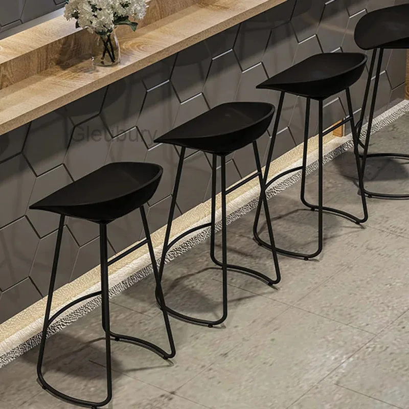 Nordic Minimalist Bar Stools Comfortable Modern Aesthetic Designer Bar Chairs Living Room Counter Banqueta Trendy Furniture view 5