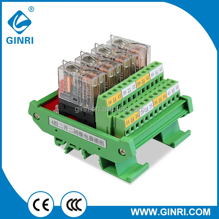 GINRI JR-2L2 – Module de relais DPDT à 2 canaux, nouveau Design (carte amplifiée de sortie PLC), 3 pièces