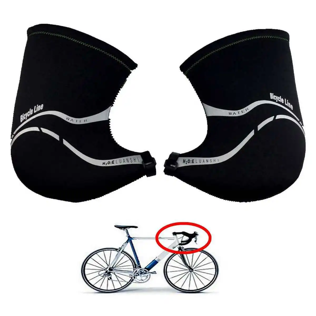 Windproof Road Handlebar Covers Bicycle Cycling Gloves warm Bike full fingers Winter Gloves MTB rainproof