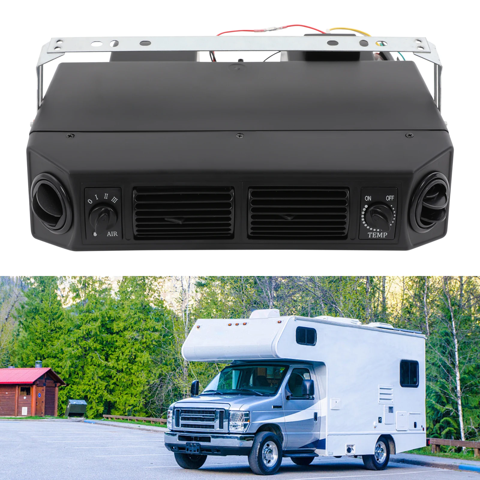 مكيف هواء شاحنة شديدة التحمل 24 فولت، 3 تحكم في السرعة لراحة القيادة ذات المدى الطويل #1