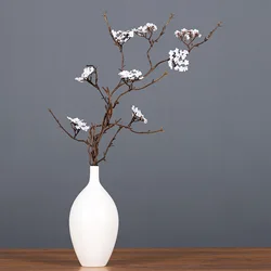 Artificial Flowers Flores Sakura Tree Branches Home Table Living Room Decor Silk Realistic Simulation 1PC Fake Cherry Blossoms