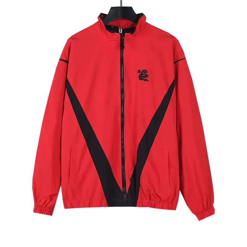 HEHellstar New Logo Five-Pointed Star Embroidery Couple Jacket Trench Coat Trendy Pants Set Unisex Men Women