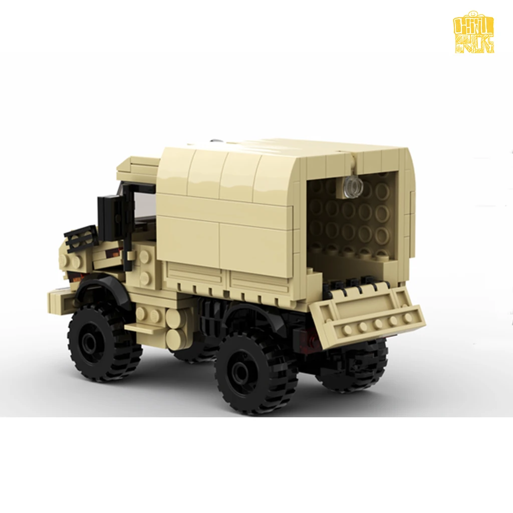 Moc Xm186 Duits Leger Truck Unim Voertuig Model Met Pdf Tekeningen Bouwstenen Kids Diy Speelgoed Verjaardag Kerstcadeaus