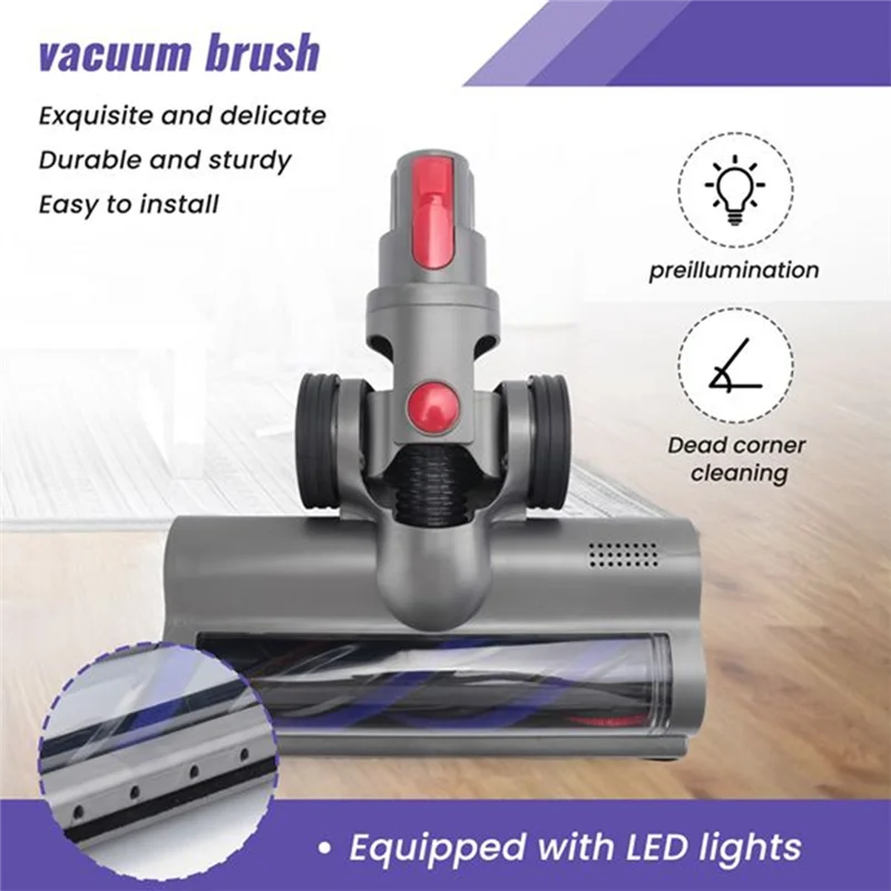 A50Q-Electric Floor Brush Attachment For DYSON V8 V9 V10 V11 V12 Vacuums With 15W Copper Core Motor