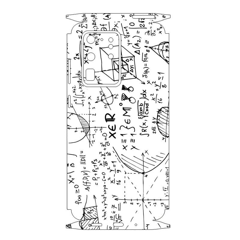 3D Colorful Cute Pattern Matte Skin Film Full Body Phone Sticker For SAMSUNG Galaxy S20 Ultra Note 10 Plus Note20 Back+Side Wrap