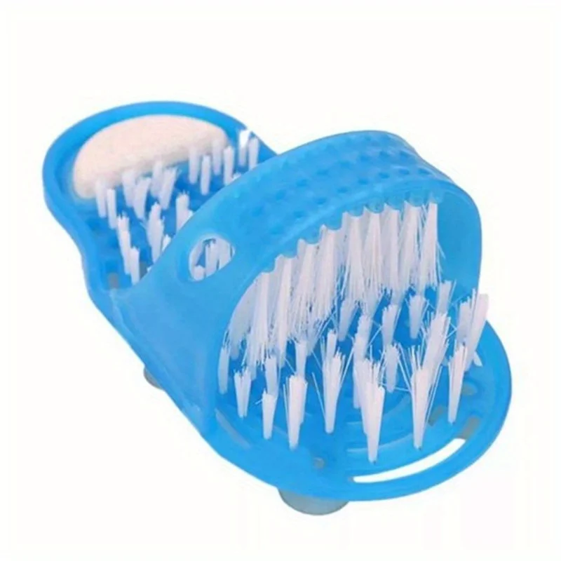 1 pair of bathroom foot massage slippers, lazy foot massage slippers, suction cup style exfoliating foot massage slippers