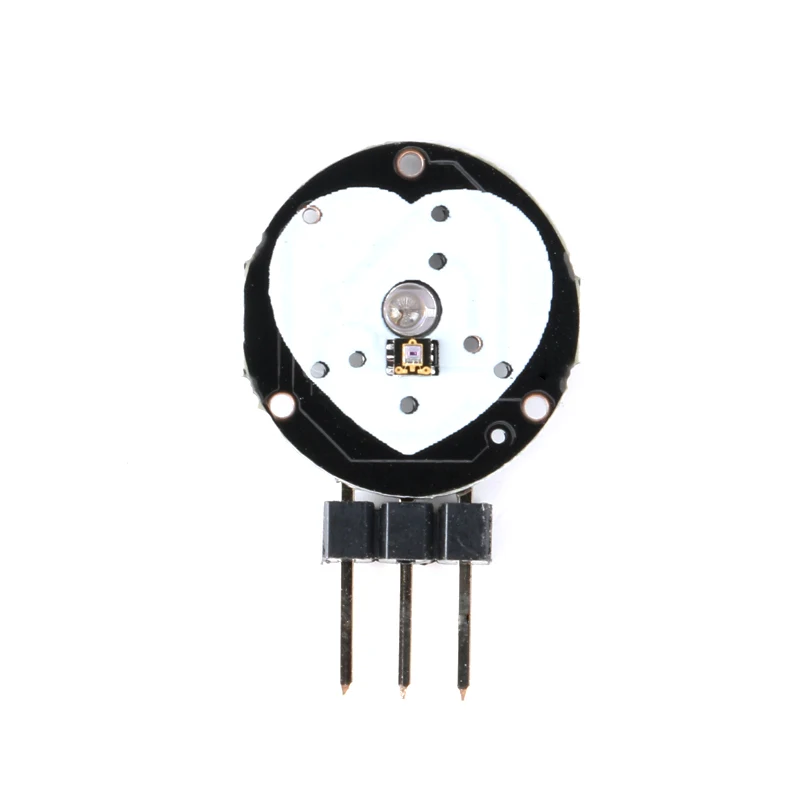 Imagen 6: Sensor de frecuencia cardíaca de pulso Pulsesensor para desarrollo de hardware de código abierto Arduino