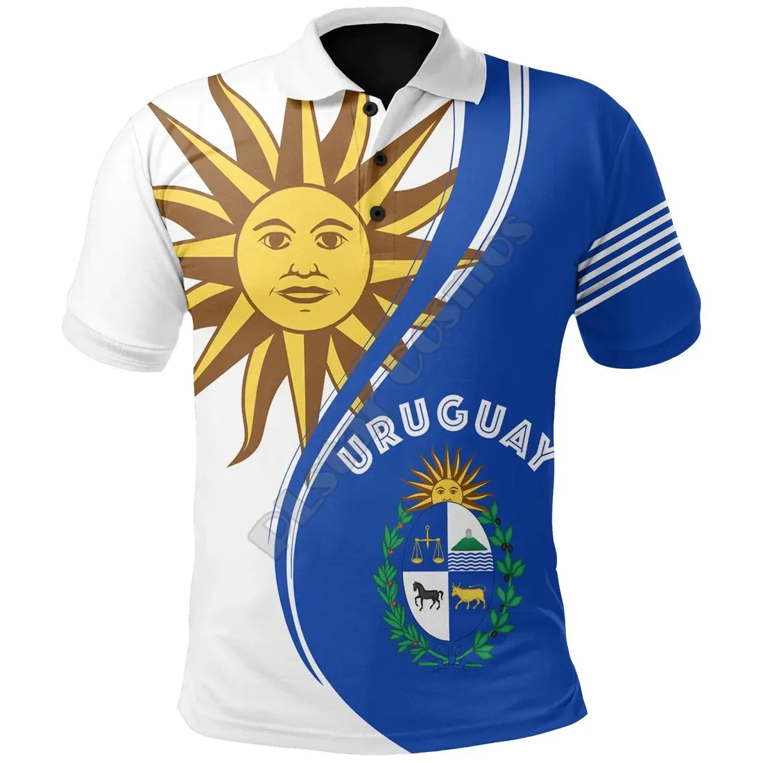 

Uruguay Sky Polo T Shirt 3D All Over Printed Shirts Harajuku Sleeveless Tees Fitness Unisex Tops