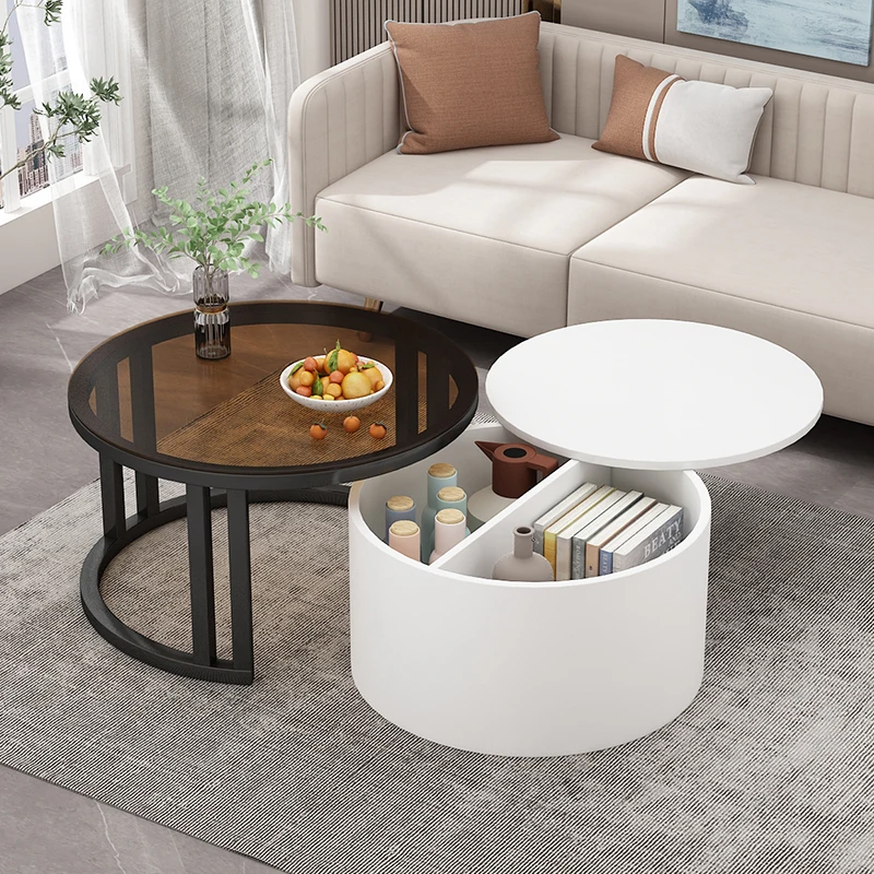 Light luxury modern solid wood small apartment living room coffee table Nordic simplicity