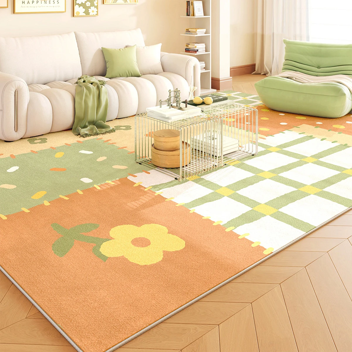 Dopamine-colored Large Area Carpet for Living Room Light Luxury Floor Mats Bedroom Rug Home Decoration 카페트 거실 대형 Alfombra Salón