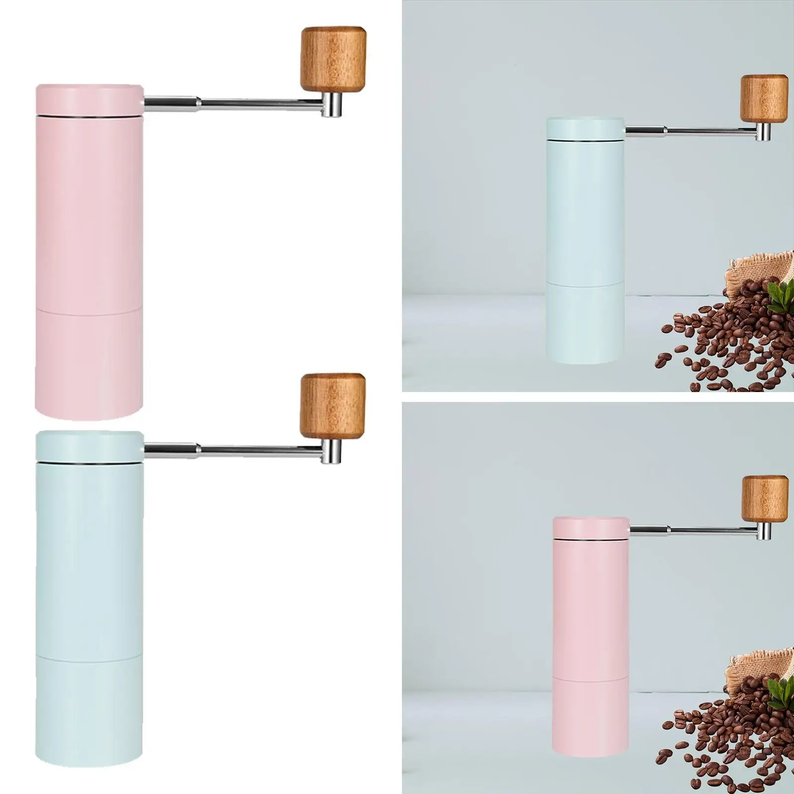 مطحنة القهوة اليدوية، مطحنة حبوب القهوة، محمولة، لدغ من الفولاذ المقاوم للصدأ، مطحنة كرنك يدوية، مطحنة يدوية للسفر إلى المنزل