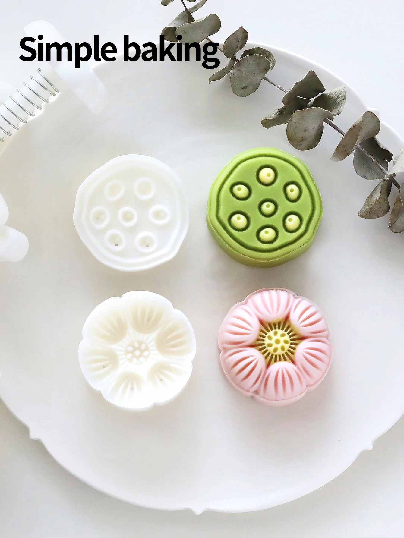 Lotus Seed Pod Pastry Molds for Mooncakes And Green Bean Cake Kitchen Tools for Festive Gifting And Baking Maamoul Mold