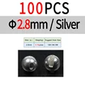 2.8mm 100 piezas Plata