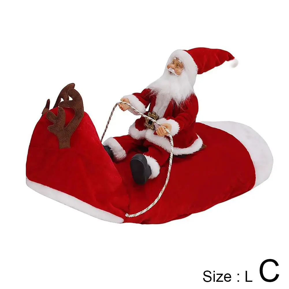 Traje de cachorro de natal bonito roupa de natal santa passeios uma trenó roupas para cães de estimação filhote de cachorro trajes de natal para cães pequenos e médios e3d0
