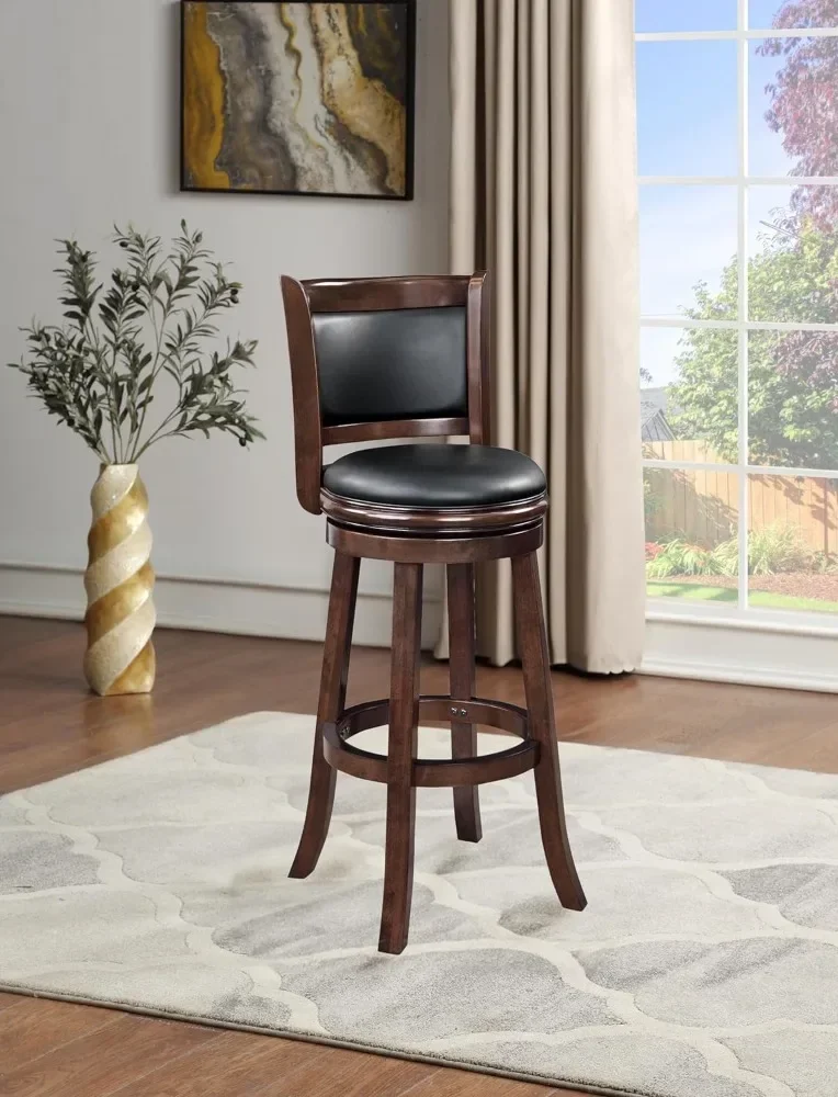 مقاعد Boraam Counter Stools Augusta مقعد بار طويل جدًا، مقاعد بار كابتشينو للمطبخ