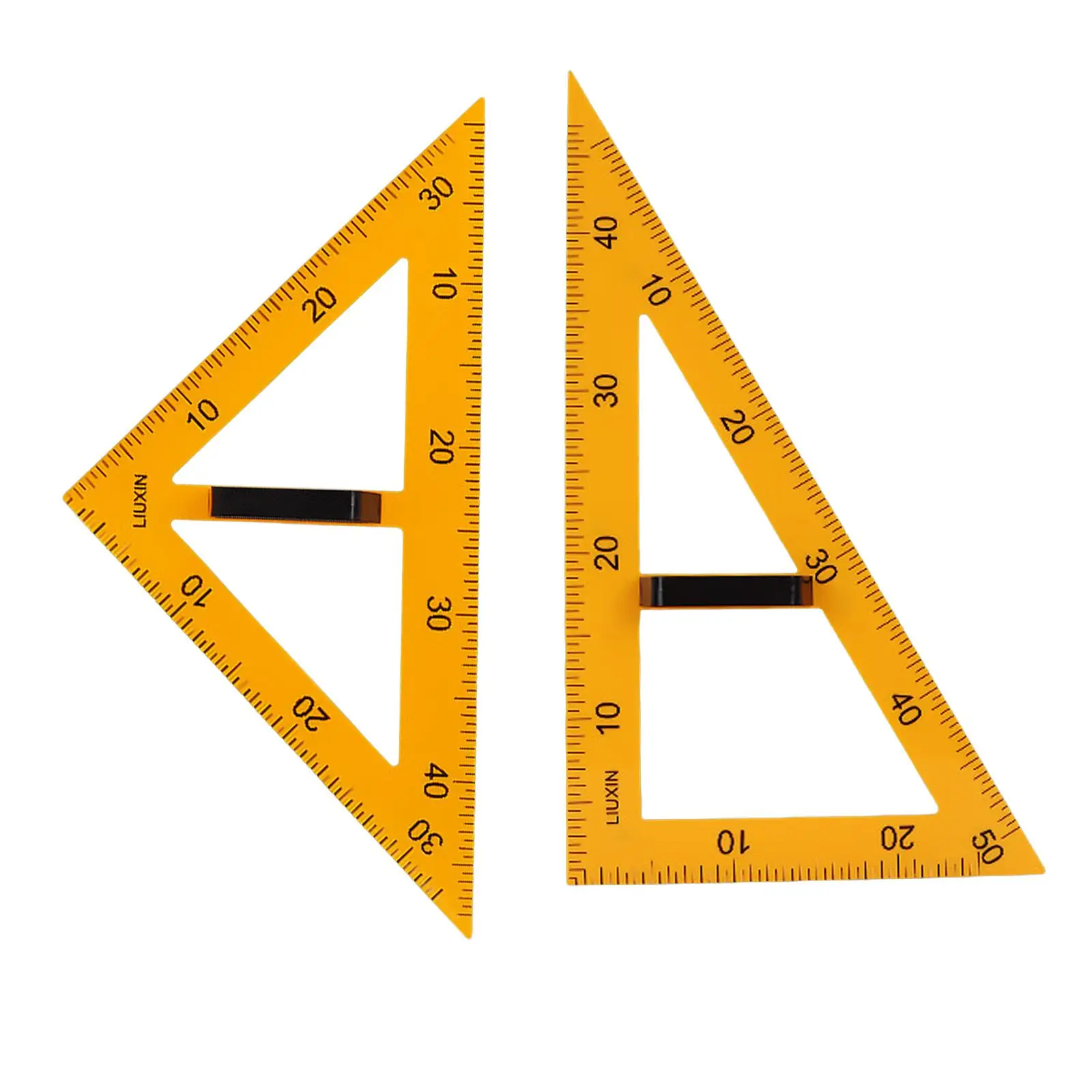

2Pcs Large Triangle Ruler with Removable Handle Practical Multifunction Math Geometry Right Angle Ruler for Drawing Drafting