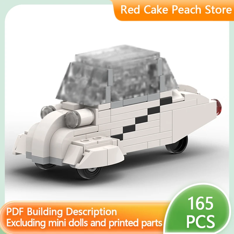 

City Car Model MOC Building Bricks KR175 Three-Wheeled Mini Car Modular Technology Children Holiday Gifts Assemble Toys Suit