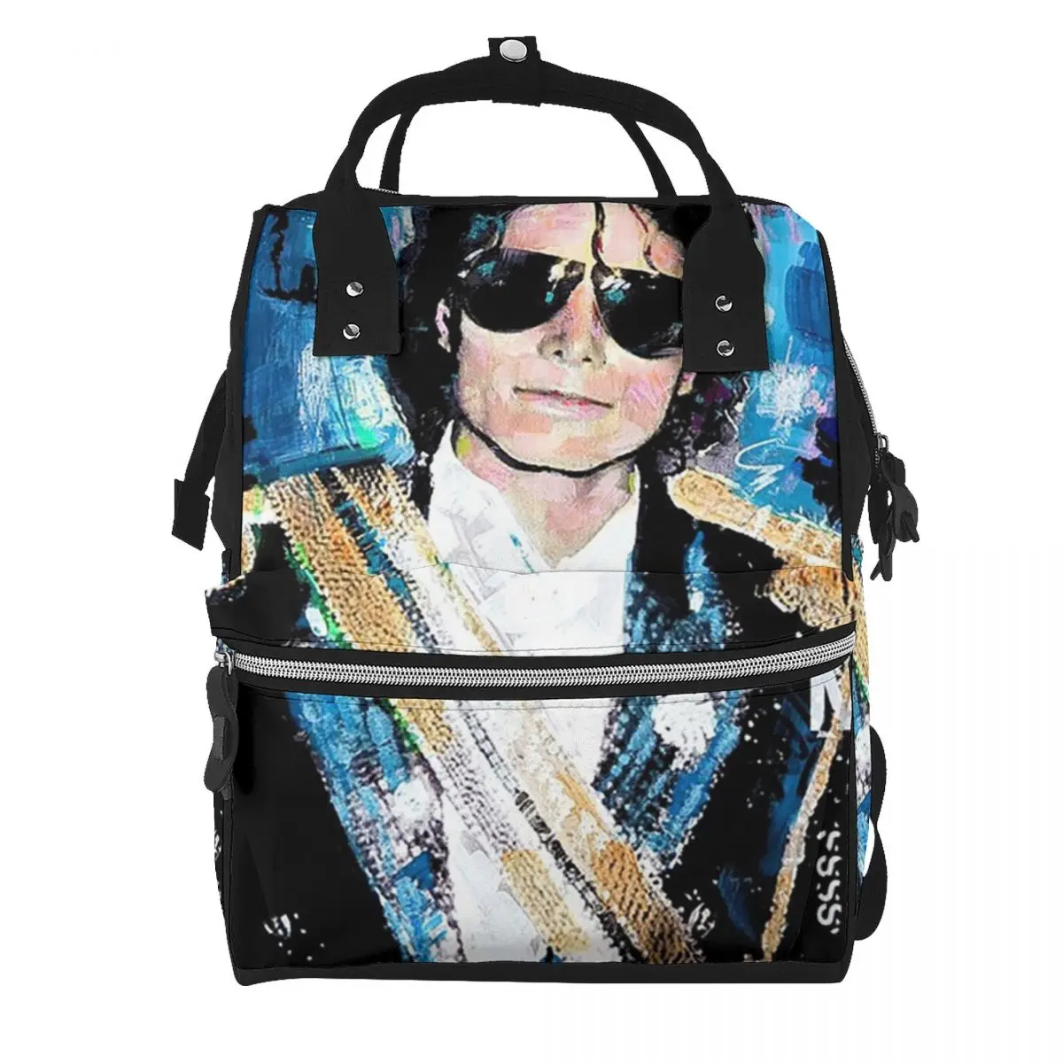 Michael 1984 Grammys Jackson Pop Art Portrait Student Backpack School Bag Hiking Travel Daypack for Men Women Bookbag