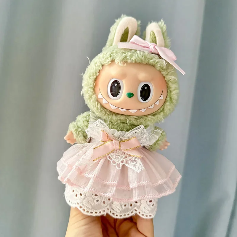 For 17cm Labubu/mokoko Doll Clothes outfit Clothes Hoodies Doll Clothes Dolls Accessories Cute Decoration