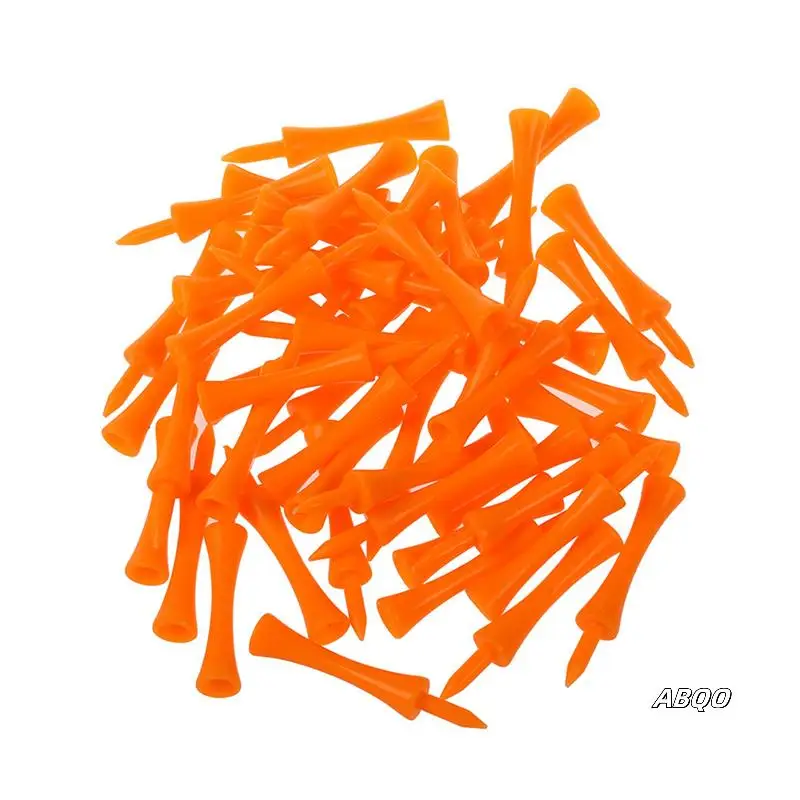 

250Pcs 70Mm Big Castle Golf Tees (Orange)