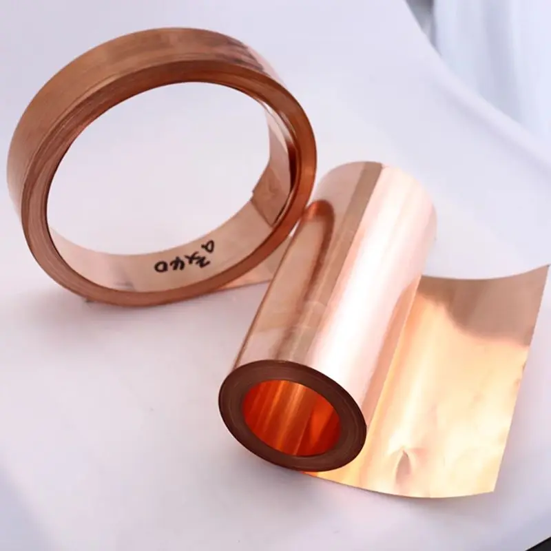 

0.1-1mm custom Narrow Pure Copper Strip Foil Coil T2 C11000 grade Thick 0.1mm 0.15mm 0.2mm 0.25mm 0.3mm 0.6mm