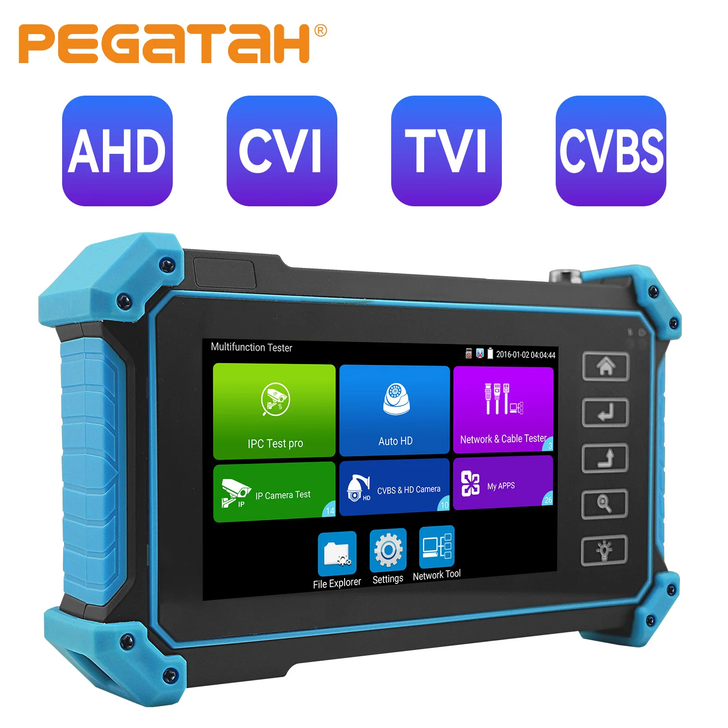 12MP IPC Tester 8MP/AHD/CVI/TV/SDI CCTV Tester with HDMI VGA Input 5.4in CCTV Monitor for IP Camera CFTV Tester