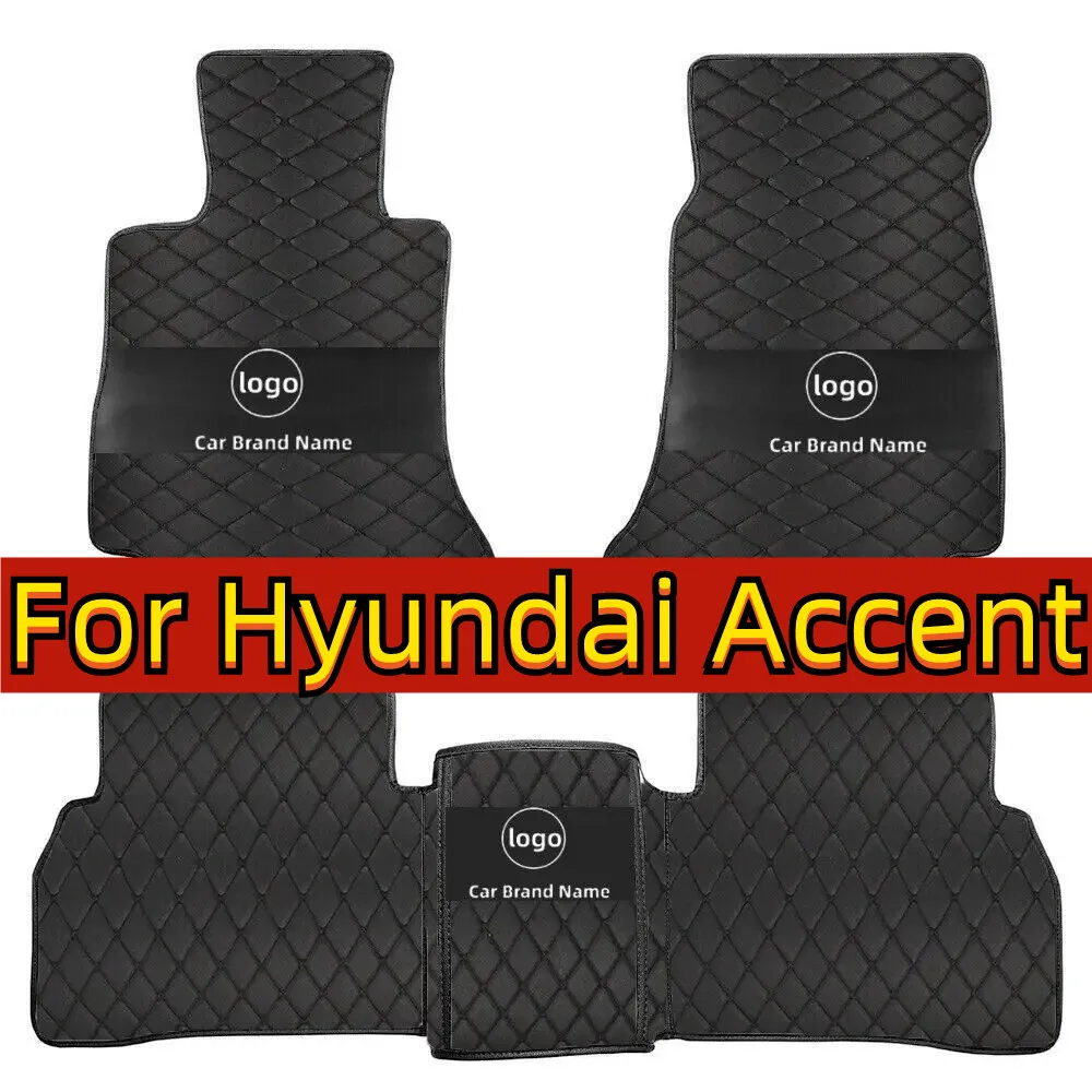 Car Floor Mats For Hyundai Accent Verna Super Pony Brio Dodge Attitude MC MK3 2006~2011 Leather Mat Rugs Carpets Car Accessories