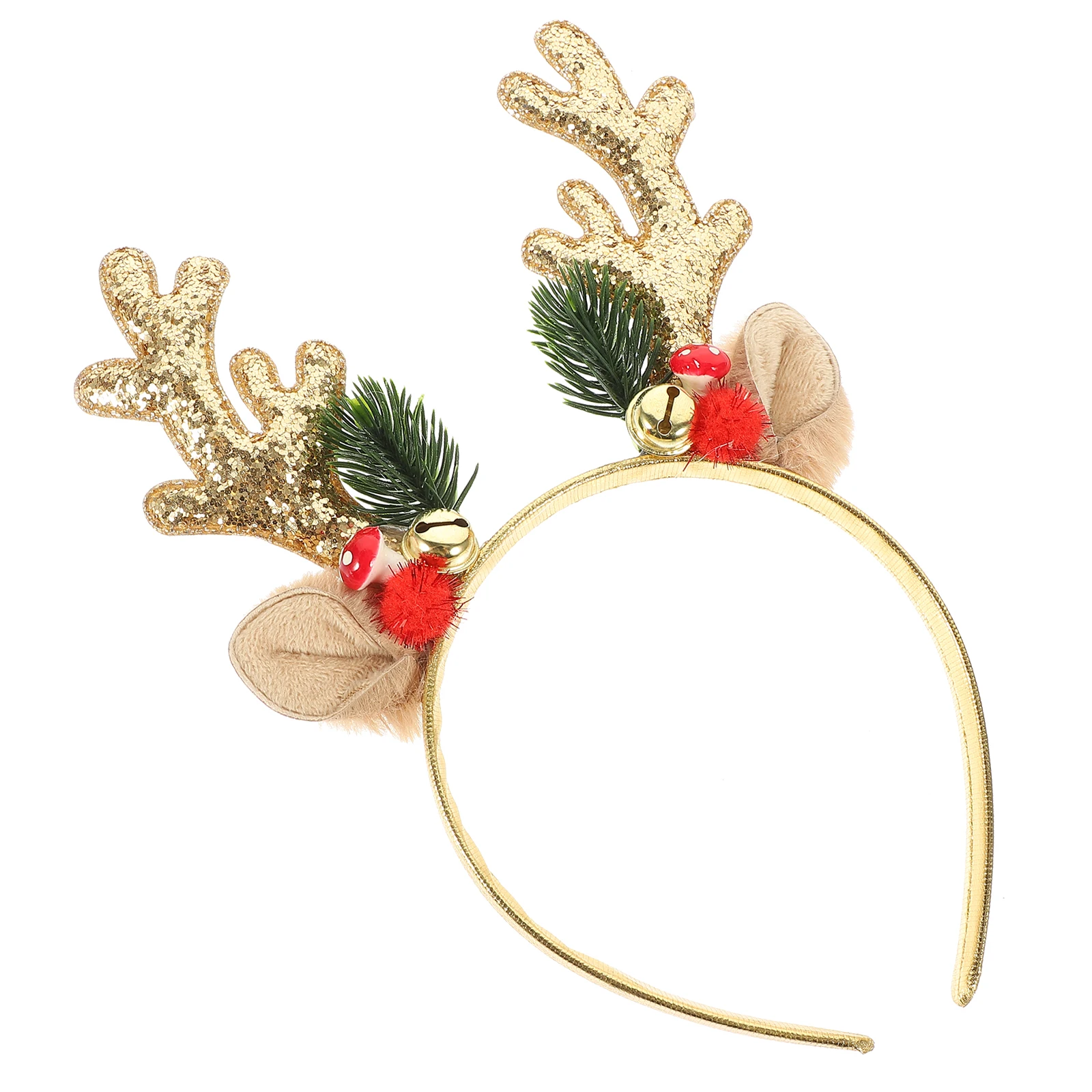 

Christmas Reindeer Antler Headband Bright Color Comfortable Fit Holiday Party Christmas Hairband Xmas Headpiece