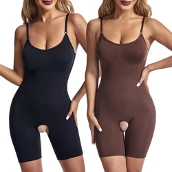 Bodysuit Shapewear Women Open Crotch Tummy Control Full Body Shaper Seamless Slimming Sheath Butt Lifter Abdomen Shapers Corset