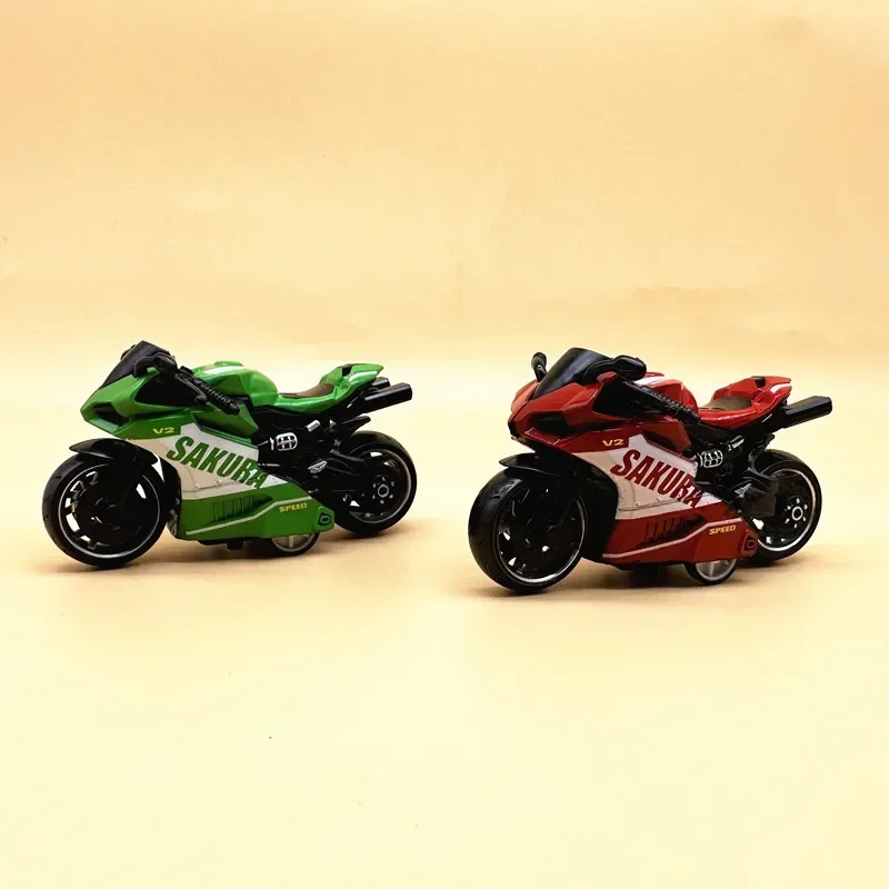 Alloy Mini Motorcycle Car Toys Metal Sakura-V2 Pull Back Speed Motorbike Collection Racing Vehicle Figures For Kids Adults Gift