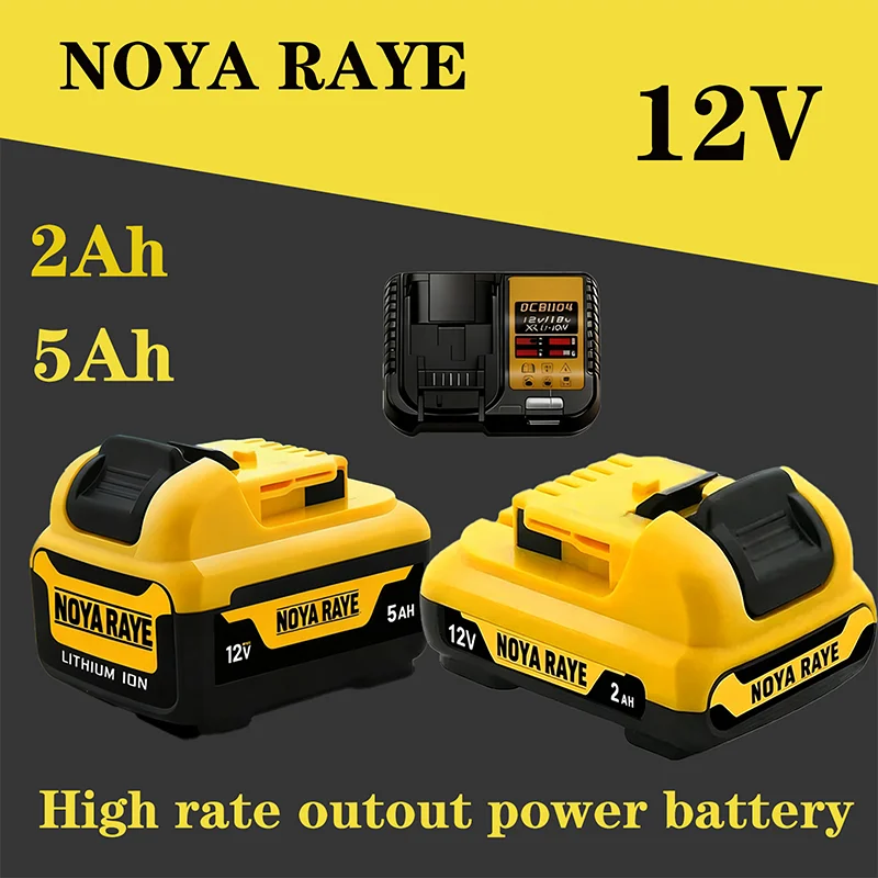 Baterie do nářadí 12V 5Ah 2Ah Li-Ion Náhrada pro DeWalt DCB124-XJ DCB120 DCB127 DCB123 DCB122 DCB124 DCB121 Baterie do elektrického nářadí - náhled 2