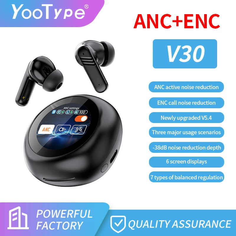 

TWS-наушники YooType V30 с шумоподавлением и сенсорным экраном