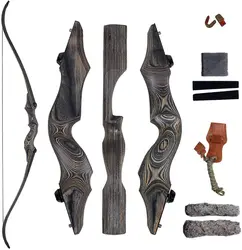 Onebows 58inch Takedown Recurve Bow Bamboo Limbs Archery Right and Left Handed Riser Bow for Hunting Target Shooting 30 65Lbs
