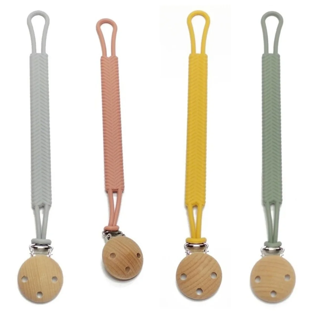 Silicone Pacifier Chain Tooth Glue Cute Anti Drop Chain Baby Children's Bottle Tie Anti Drop Hanging Baby Stroller Accessory