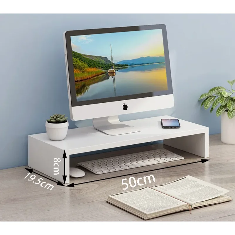Soporte elevador para computadora de escritorio, ideal para escritorios de dormitorio: eleva su monitor para mejorar la ergonomía y liberar espacio debajo de él.