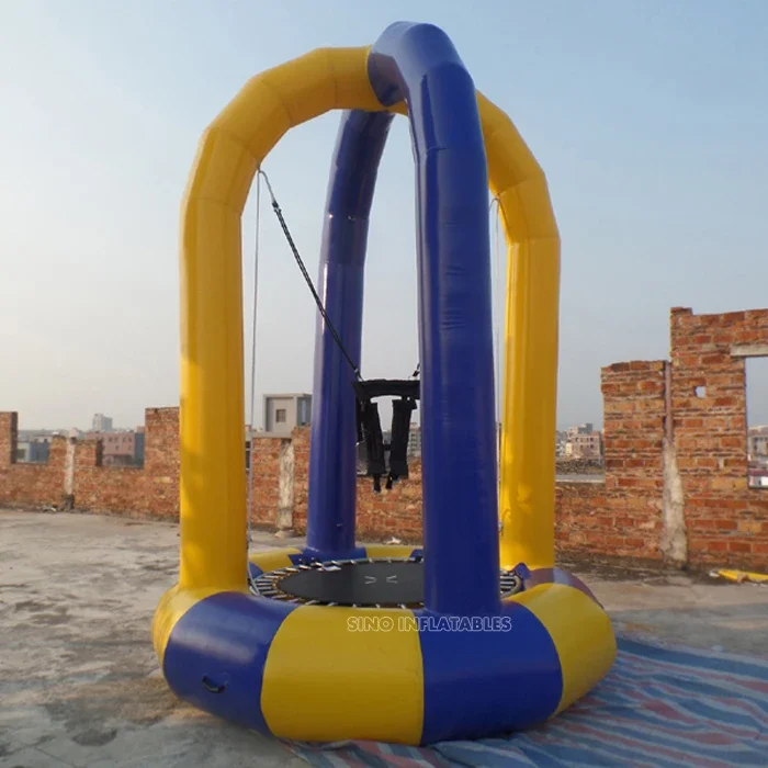 16' high kids N adults inflatable bungee trampoline with harness N safety belt for sale from Sino Inflatables factory