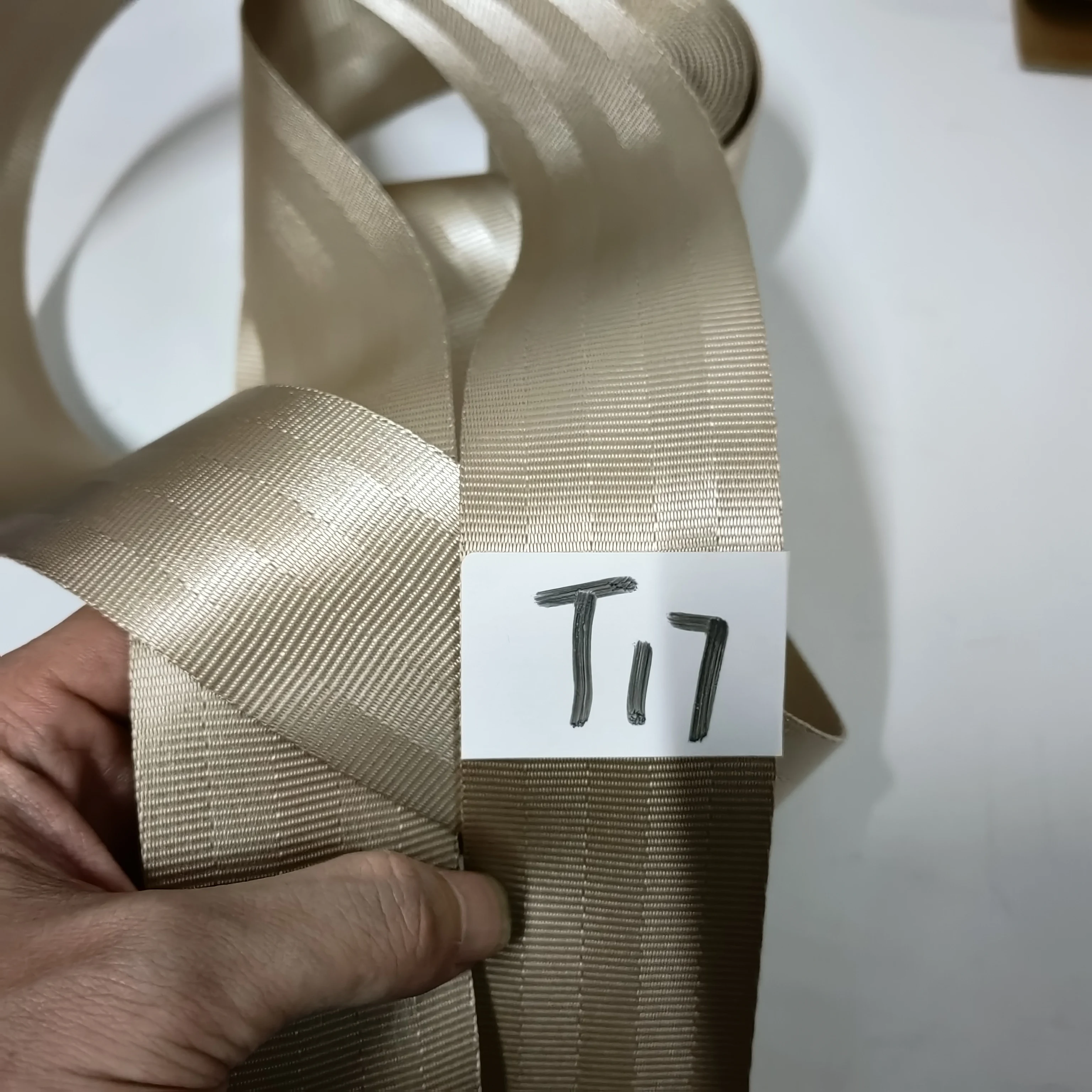JOORMOM Thickened Light Beige（T17）3M-30M Car Seat Belt webbing Personalized Modification Seat Belt Webbing