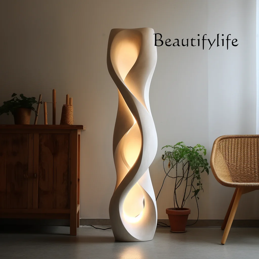 تصميم فني ملفوف على شكل خاص من الأرض إلى السقف لغرفة المعيشة وغرفة النوم وتصميم مميز لتزيين الجو الإبداعي