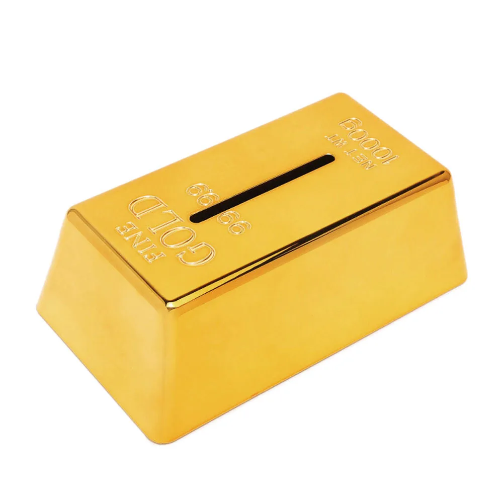 

Decorative Household Tissue Box Gold Brick Design Plastic Napkin Holder Multi Purpose Tissue Container for Bathroom Bedroom