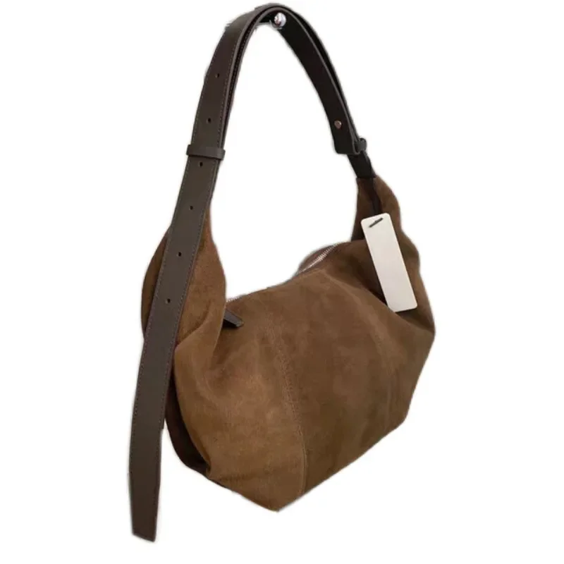 Borsa per gnocchi in pelle opaca nuova borsa a tracolla versatile classica coreana con borsa a tracolla diagonale pieghettata di grande capacità per