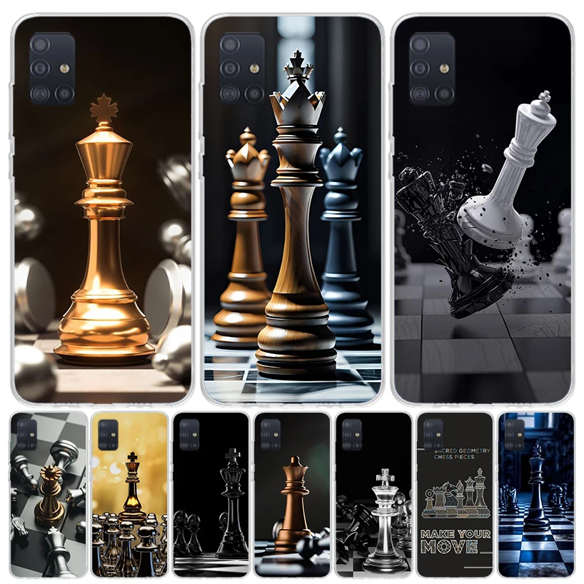 Competitive Chess Game For Samsung Galaxy A51 A50 A71 A70 Phone Case A40 A41 A30 A31 A20E A21S A10 A11 A01 5G A6 A8 + A7 A9 Plus