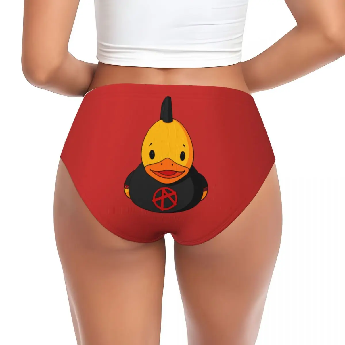 Custom Anarchy Boy Rubber Ducky Briefs Underwear Women Breathable Stretch Panties