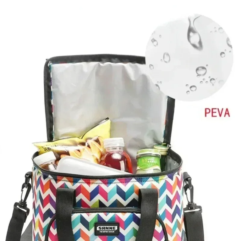 Lunch Tote Bag Portable Thermal Insulated Lunch Shoulder Food Bag Large Cooler Picnic Bags Box for Women Men Thermo Bag