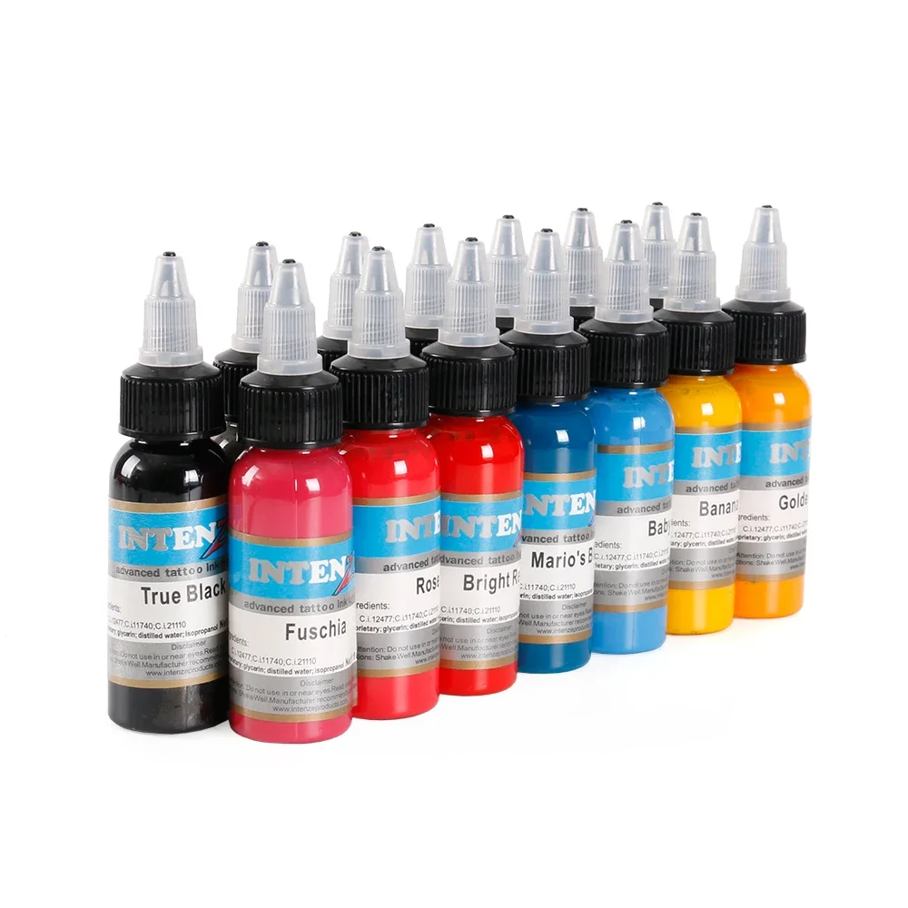 Tattoo Inkt 14 Kleuren Set 30Ml Fles Tattoo Pigment Kit Body Art Verf Tool