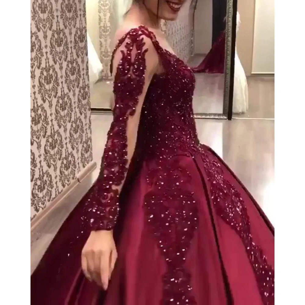 Frauen Elegante Luxuriöse Spitze Pailletten Abendkleid Mesh Durchsichtige Lange Hülse Dünne Weibliche Prom Party Hochzeit Gast Maxi Kleider