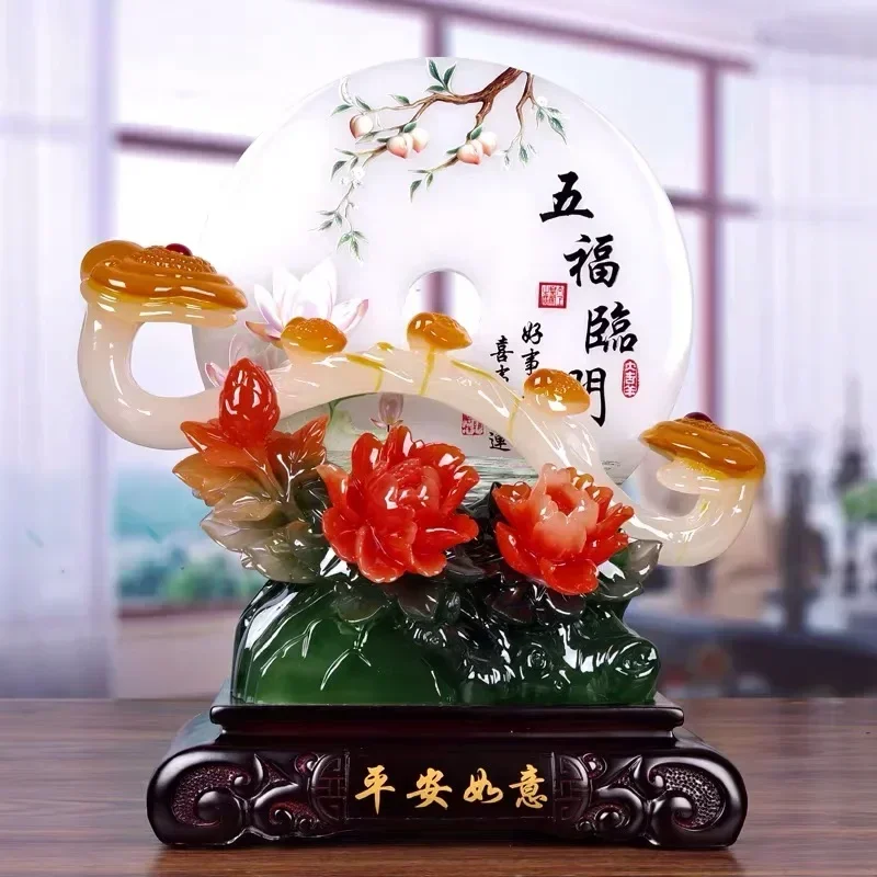 Feng Shui Safe Happy Resin Ornaments Crafts Living Room Wine Cabinet Decorations Office Decor Housewarming Gifts Accessories