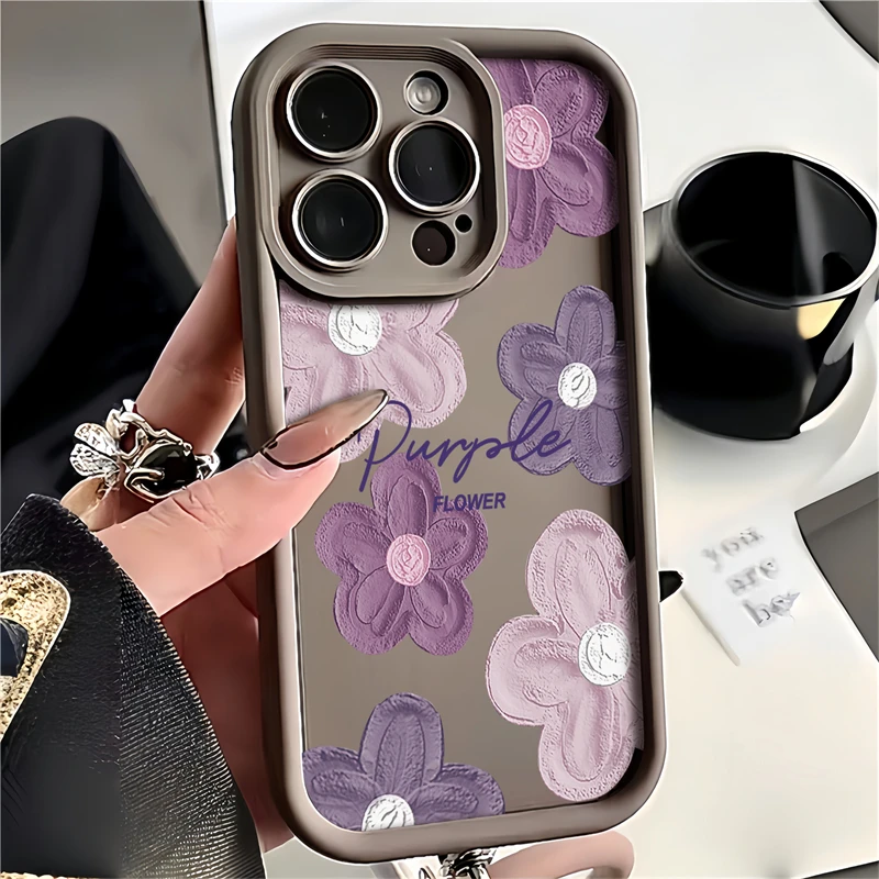 Custodia per OPPO Reno 8 8T 7 7Z 6 Pro Plus 5 Lite 4 3 2 trova X5 X3 comoda Cover posteriore antiurto con motivo floreale in Silicone opaco